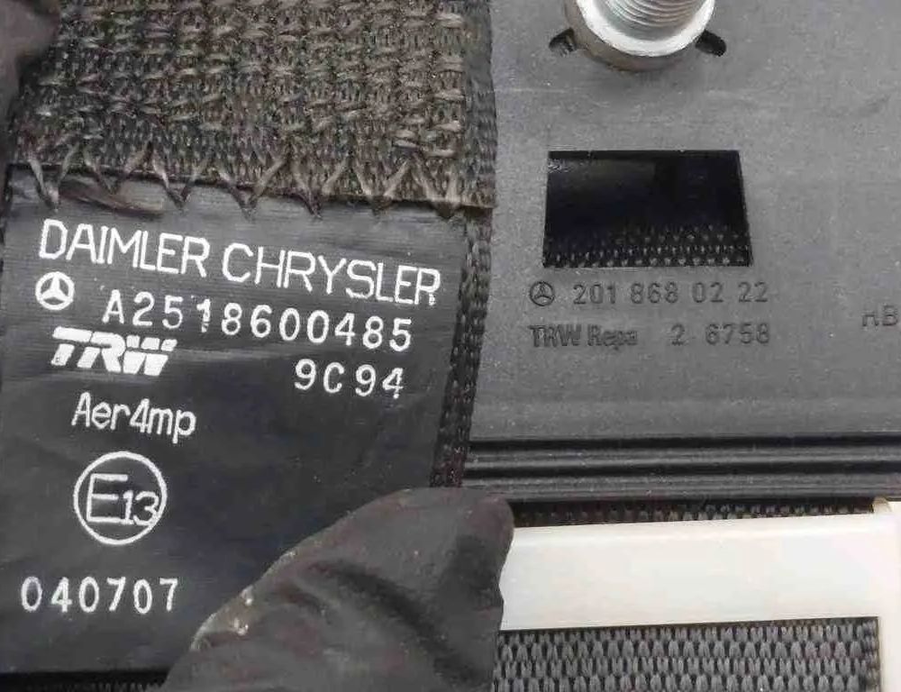 MERCEDES-BENZ R-Class W251 (2005-2017) Højre bagerste sikkerhedssele A2518600485,2018680222 32733254