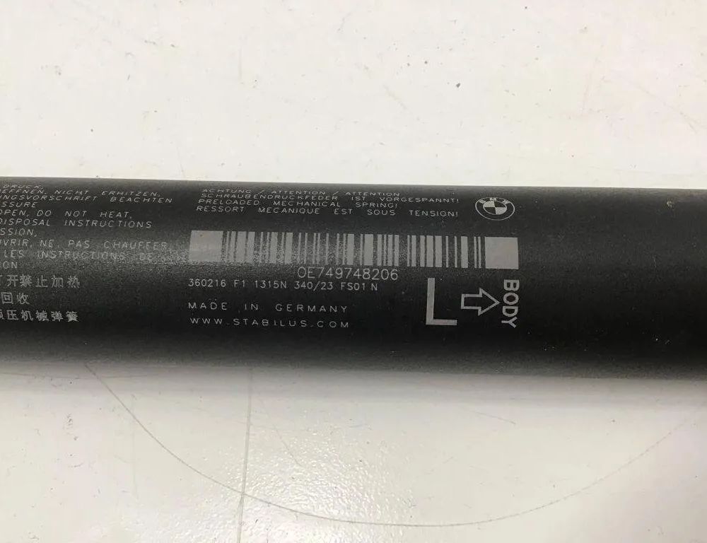 BMW X3 G01 (2017-2024) Venstre side bagklap gasfjeder 7497482 32200056