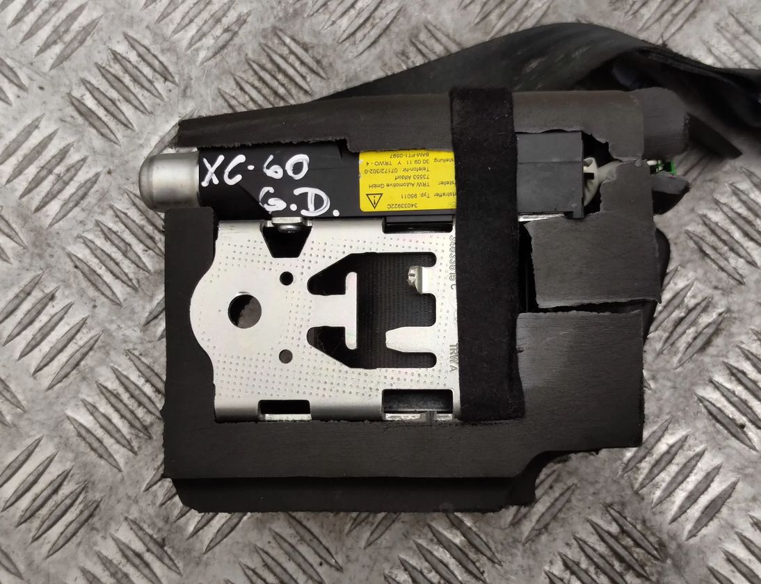 VOLVO XC60 1 generation (2008-2017) Højre bagerste sikkerhedssele P039801844,34060407,34024991D,340332922C,34031472 17679530