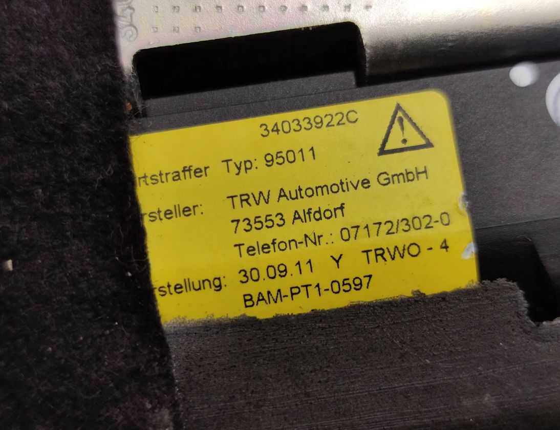 VOLVO XC60 1 generation (2008-2017) Højre bagerste sikkerhedssele P039801844,34060407,34024991D,340332922C,34031472 17679530