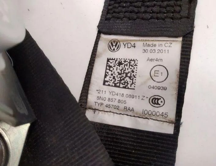 VOLKSWAGEN Tiguan 1 generation (2007-2017) Bagerste venstre sikkerhedssele 5N0857805,193857737A 24707711