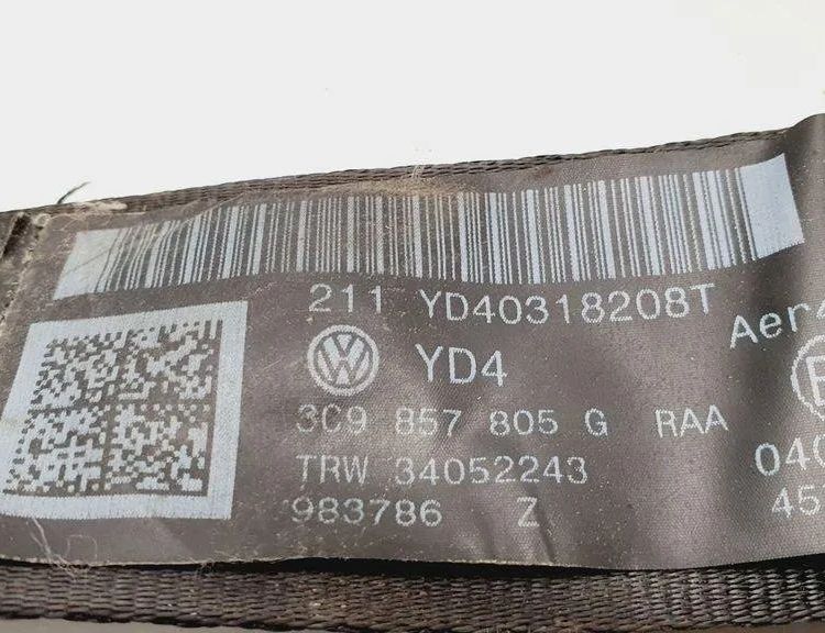 VOLKSWAGEN Passat B7 (2010-2015) Bagerste venstre sikkerhedssele YD40318208T,3C9857805G 31094639