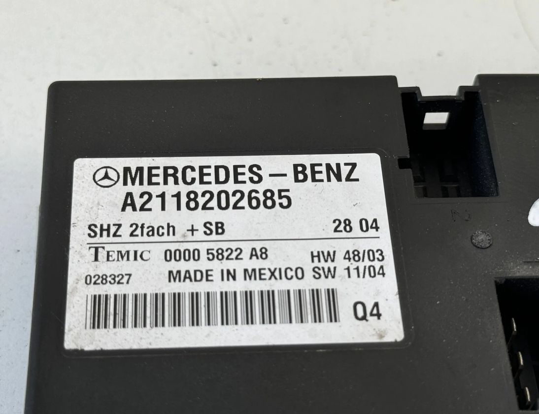 MERCEDES-BENZ E-Class W211/S211 (2002-2009) Forreste venstre sæde kontrolenhed A2118202685 27399717