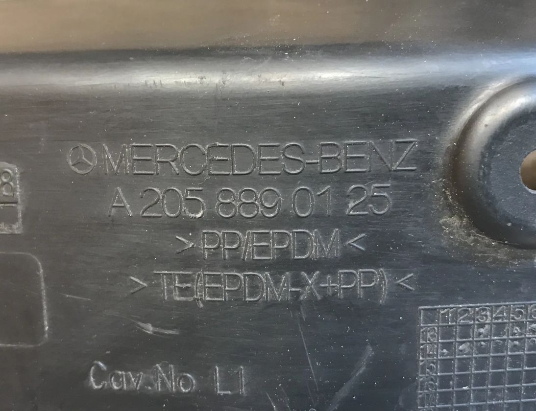 MERCEDES-BENZ C-Class W205/S205/C205 (2014-2023) Forreste venstre fløj plast A2058890125 20438169