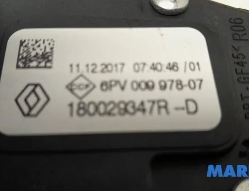 RENAULT Clio 4 generation (2012-2020) Gaspedal 180029347,180029347R 27971334