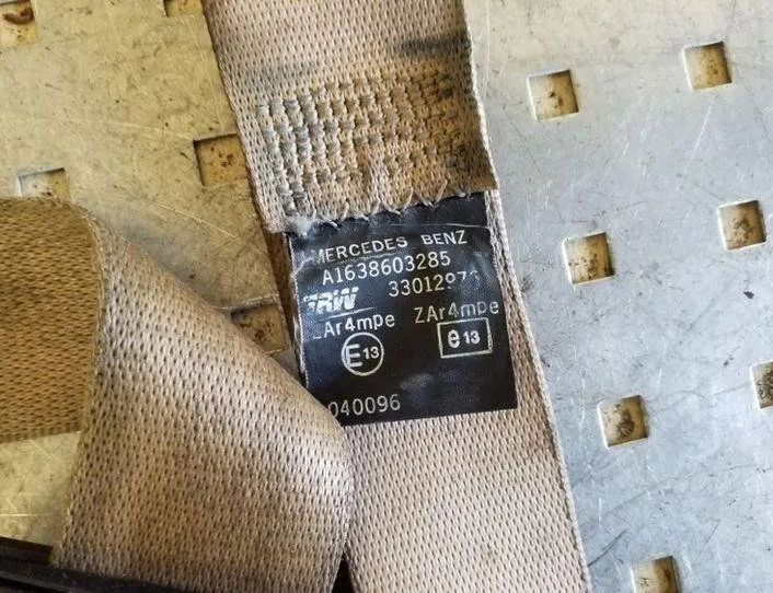 MERCEDES-BENZ M-Class W163 (1997-2005) Forreste højre sikkerhedssele A1638603285 26067178