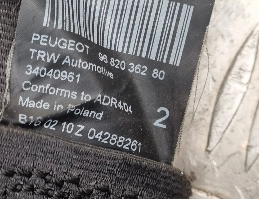 PEUGEOT 3008 1 generation (2010-2016) Bagerste venstre sikkerhedssele 9682036280,34040961 27997888