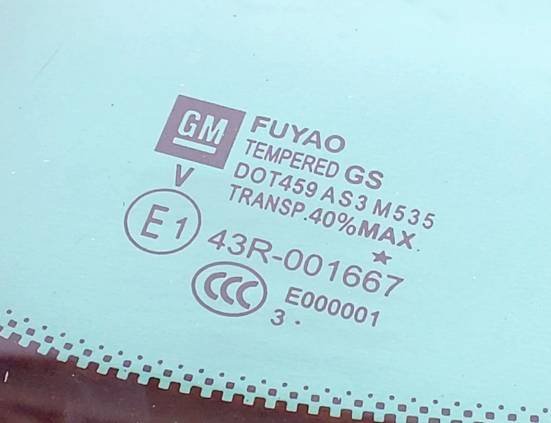 OPEL Zafira C (2012-2016) Bageste venstre dørvindue 20957910 23572291