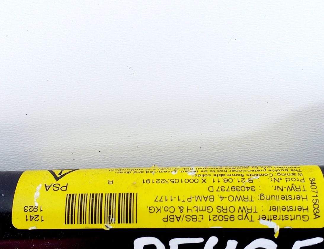 PEUGEOT 5008 1 generation (2009-2016) Forreste højre sikkerhedssele 34039737D,9682036580 25194543