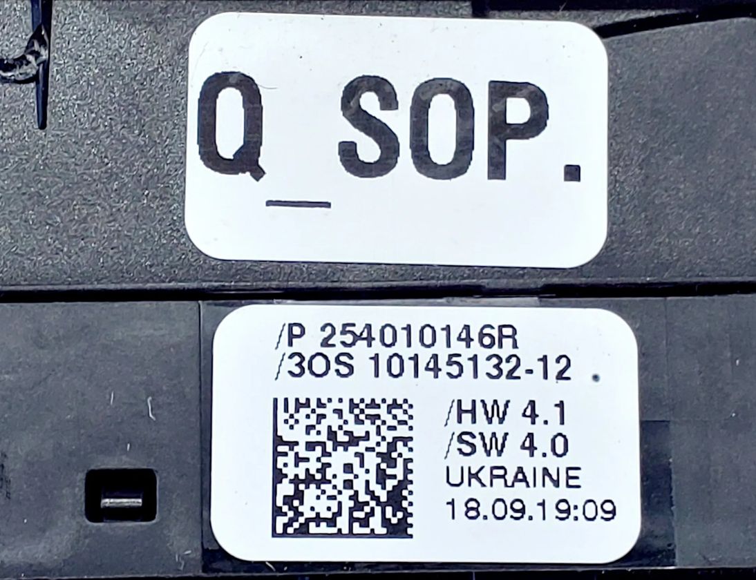 RENAULT Clio 5 generation (2019-2023) Forreste venstre dør vindueskontakt 254010146R 31492763