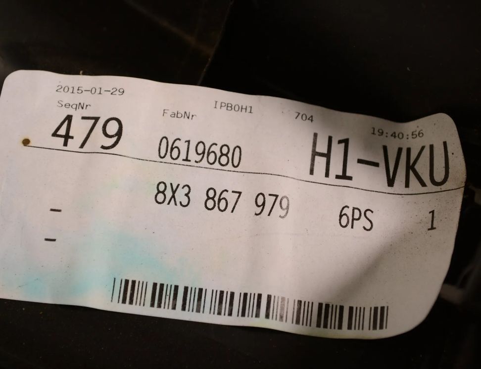 AUDI A1 8X (2010-2020) Bagklapsdæksel Trim 8X3867979 10017156