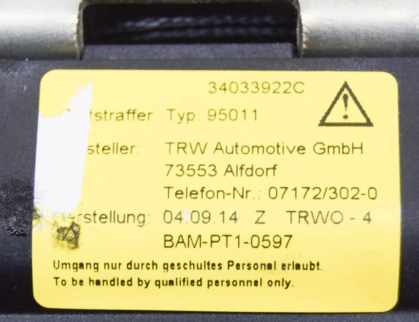 VOLVO XC60 1 generation (2008-2017) Højre bagerste sikkerhedssele 39818864,BAM-PT1-0597,34033922C,34147755,34024991D 12069343