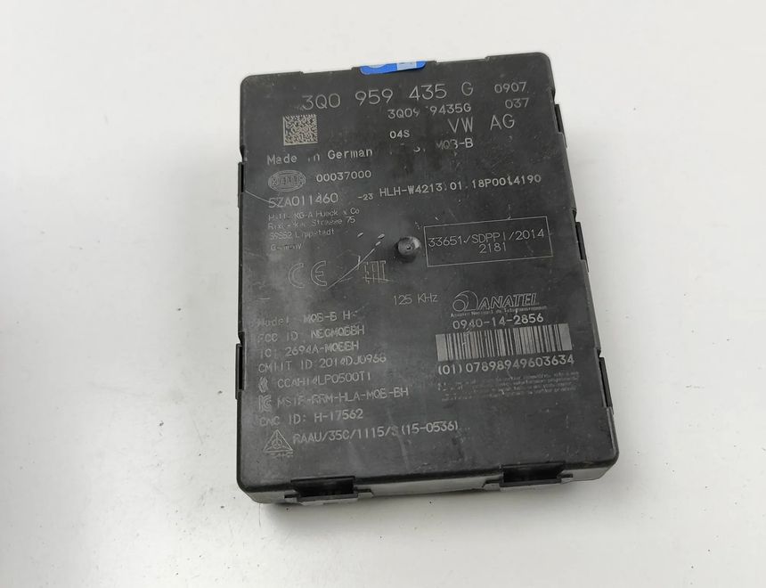 VOLKSWAGEN Passat B8 (2014-2023) Nøglefri kontrolenhed 3Q0959435G 30480220