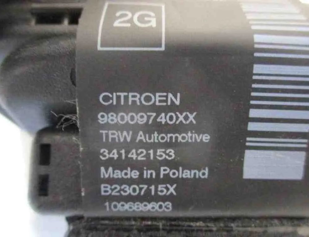 CITROËN C4 Cactus 1 generation (2014-2024) Forreste højre sikkerhedssele 98009740 32488145