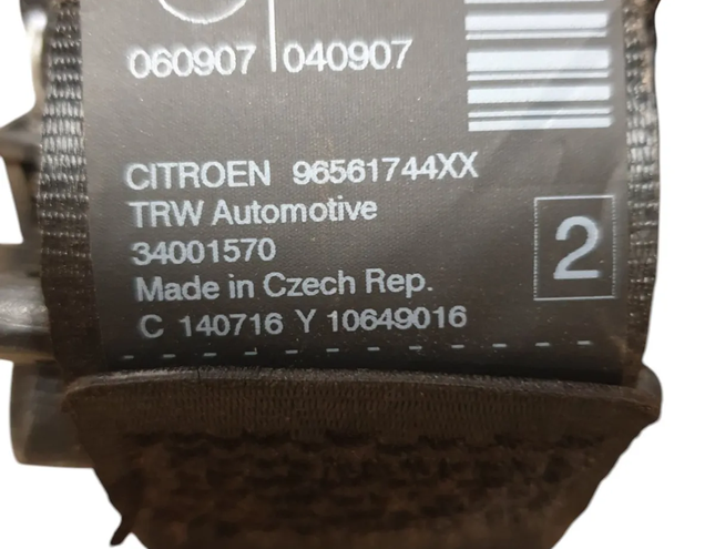 CITROËN C5 2 generation (2008-2017) Sikkerhedsseler 96561744XX 27575306