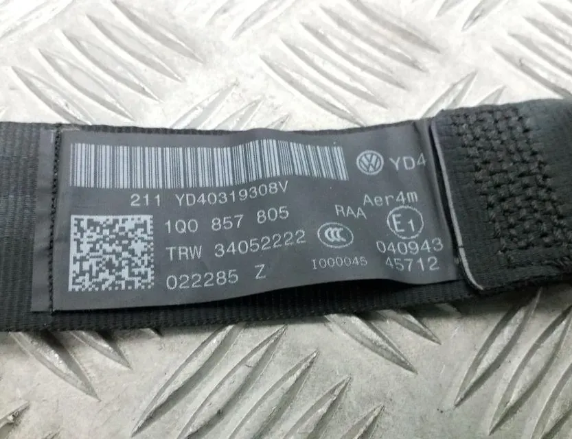 VOLKSWAGEN Eos 1 generation (2006-2020) Bagerste venstre sikkerhedssele 7H0857737DE,1Q0857805 34727830