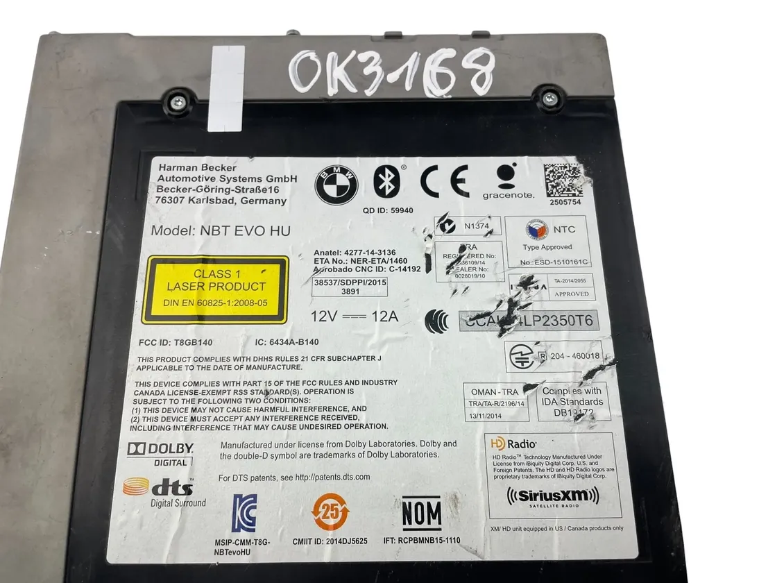 BMW 5 Series G30/G31 (2016-2023) Musikafspiller med GPS 33515716