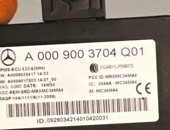 MERCEDES-BENZ GL-Class X166 (2012-2015) Dæktrykskontrolmodul 2546AMC34MA4,A0009003704 33768016