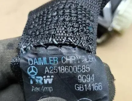 MERCEDES-BENZ R-Class W251 (2005-2017) Bagerste venstre sikkerhedssele A2518600585 33157999