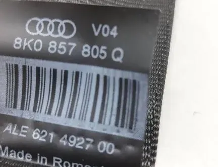 AUDI A4 B8/8K (2011-2016) Bagerste venstre sikkerhedssele 621421000 33505831