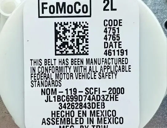 FORD USA Bagerste venstre sikkerhedssele JL1BC699D74AD3ZHE 33510548