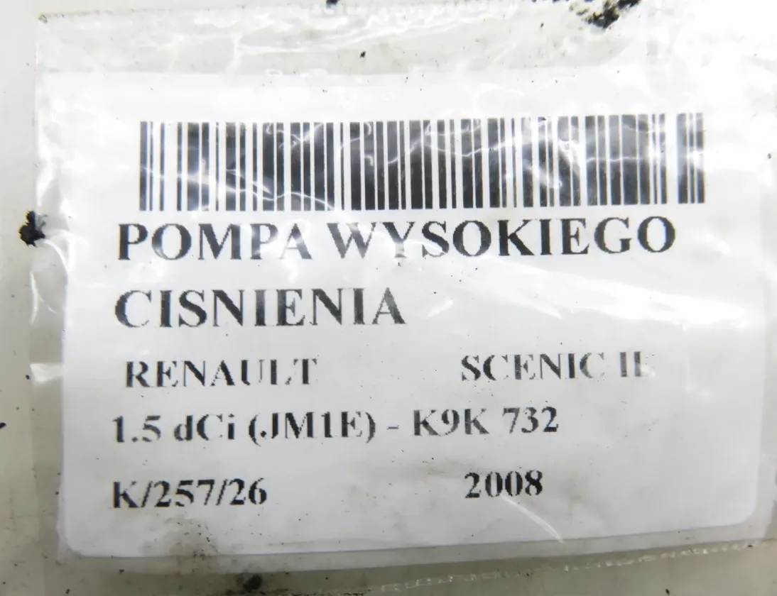 RENAULT Scenic 2 generation (2003-2010) Højtryksbrændstofpumpe 34962345