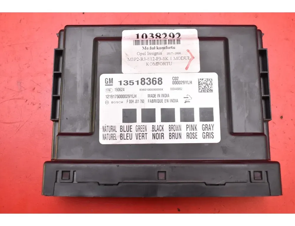 OPEL Insignia B (2017-2024) Styreenhed 13518368 33516914