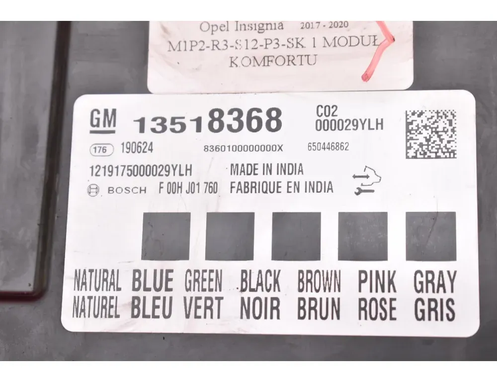 OPEL Insignia B (2017-2024) Styreenhed 13518368 33516914
